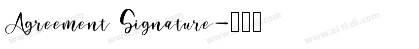 Agreement Signature字体转换